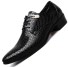 Férfi kígyóbőr stílusú cipő J1510 fekete