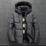 Férfi téli dzseki kapucnival A1743 sötét szürke
