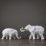 Figurka dekoracyjna słonia 2 szt biały