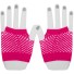 Fingerlose Damen-Mesh-Handschuhe dunkelrosa