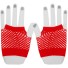 Fingerlose Damen-Mesh-Handschuhe rot