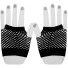 Fingerlose Damen-Mesh-Handschuhe schwarz