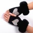 Fingerlose Damenhandschuhe mit Strasssteinen 3