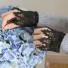 Fingerlose Spitzenhandschuhe für Damen A1 schwarz