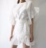 Fodros nyári mini ruha fehér