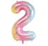 Fóliový balónik číslica dúhová