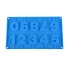 Forma na lízanky v tvare číslic modrá