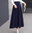 Formalna spódnica damska z wysokim stanem A1147 ciemnoniebieski