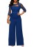 Formelle Damen-Overall mit Spitze blau