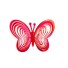 Függő pillangó dekoráció piros
