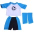 Futbalový dres pre bábiku modrá