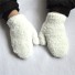 Futrzane rękawiczki dziecięce biały