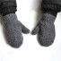 Futrzane rękawiczki dziecięce ciemnoszary