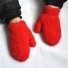 Futrzane rękawiczki dziecięce czerwony