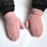 Futrzane rękawiczki dziecięce różowy