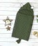 Geacă tricotată din lână verde inchis