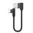 Gebogenes Datenkabel USB / USB-C 20 cm schwarz