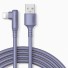 Gebogenes Kabel für Apple Lightning auf USB K579 lila