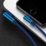 Gebogenes Ladekabel für Apple Lightning auf USB blau