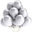 Geburtstagsballons 25 cm 20 Stk silbern