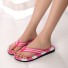 Gestreifte Flip-Flops für Damen rosa