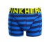 Gestreifte Herren-Boxershorts A2431 dunkelblau