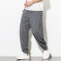 Gestreifte Herrenhose F1514 grau