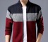 Gestreifte Herrenjacke J2083 rot