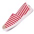 Gestreifte Slip-On-Sneaker für Damen J1143 rot