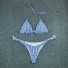 Gestreifter Damen-Bikini P520 blau