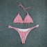 Gestreifter Damen-Bikini P520 rot