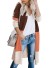 Gestreifter Damen-Cardigan G245 braun