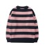 Gestreifter Pullover F188 rosa