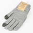 Gestrickte Touchscreen-Handschuhe grau