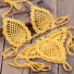 Gestrickter Mikro-Bikini für Damen P1067 gelb