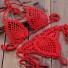 Gestrickter Mikro-Bikini für Damen P1067 rot