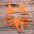 Gestrickter Mikro-Bikini für Damen P739 orange