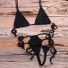 Gestrickter Mikro-Bikini für Damen P739 schwarz