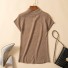 Gestricktes Damen-T-Shirt G251 kaffee