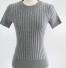 Gestricktes Damen-T-Shirt G325 grau