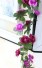 Girland mesterséges rózsákkal lila