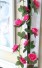 Girland mesterséges rózsákkal sötét rózsaszín