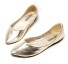 Glänzende Ballerina-Schuhe für Damen J1733 golden