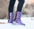 Glänzende Winterstiefel für Damen J1736 lila