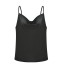 Glänzendes Tanktop für Damen schwarz