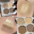 Glitzer-Lidschatten-Palette, 4 Farben, glitzernder Lidschatten, mattierter Lidschatten, ultrapigmentierter Lidschatten, langlebig, wasserfest 5