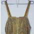 Glitzerndes Crop-Top für Damen golden