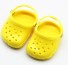 Gumové sandále pre bábiku žltá