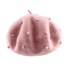 Gyerek barett gyöngyökkel rózsaszín