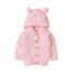 Gyerek pulóver füllel L606 rózsaszín